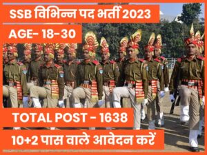SSB Various Post Recruitment 2023